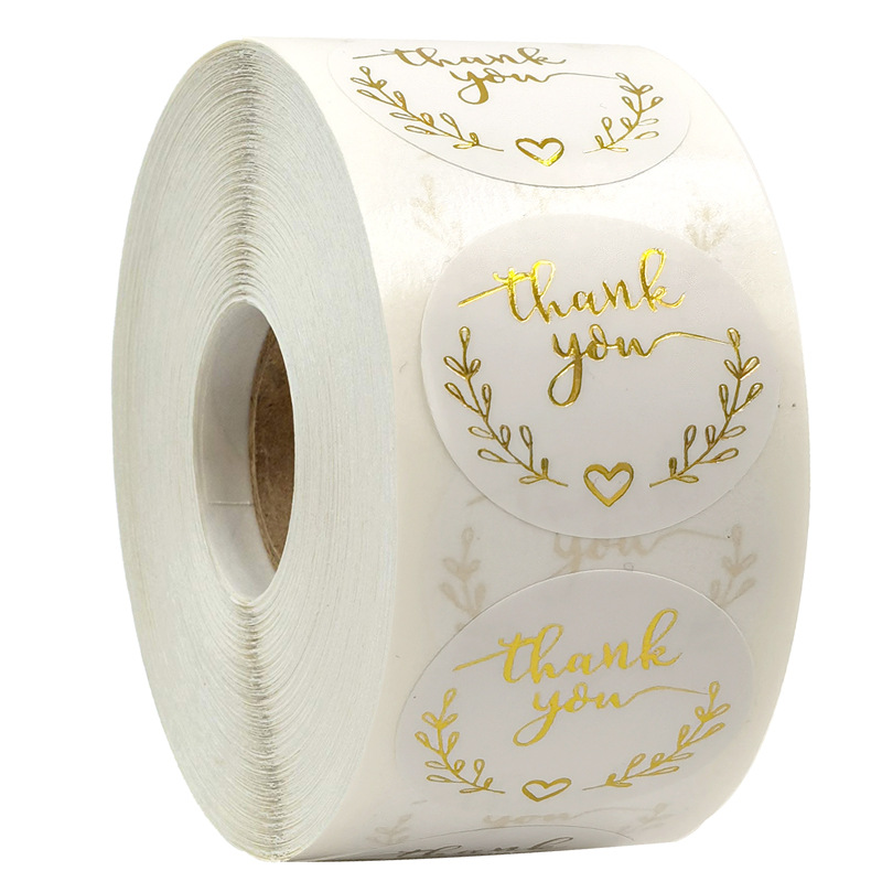 Wedding Supply Business - 100-500 PCS ทองสติกเกอร์สําหรับขนาดเล็กอุปกรณ์ธุรกิจงานแต่งงาน Baking Decor บรรจุภัณฑ์ของขวัญสติกเกอร์เครื่องเขียน