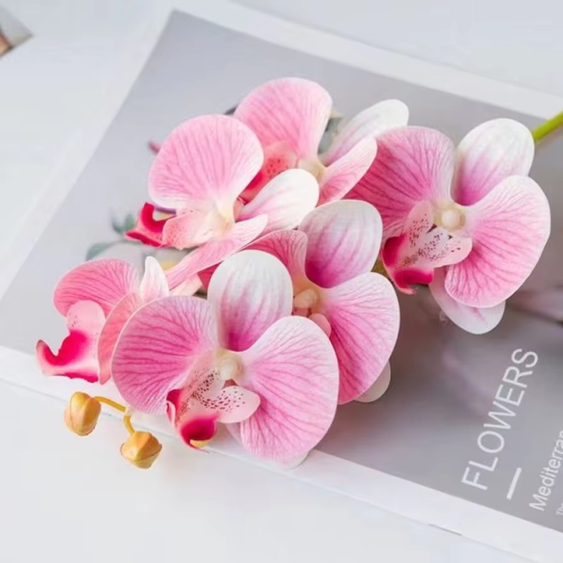 Flower Girl Basket - 3D ประดิษฐ์ดอกไม้พลาสติก Butterfly Orchid บ้านแจกันตกแต่งงานแต่งงานสวนกลางแจ้งเจ้าสาวช่อดอกไม้ DIY