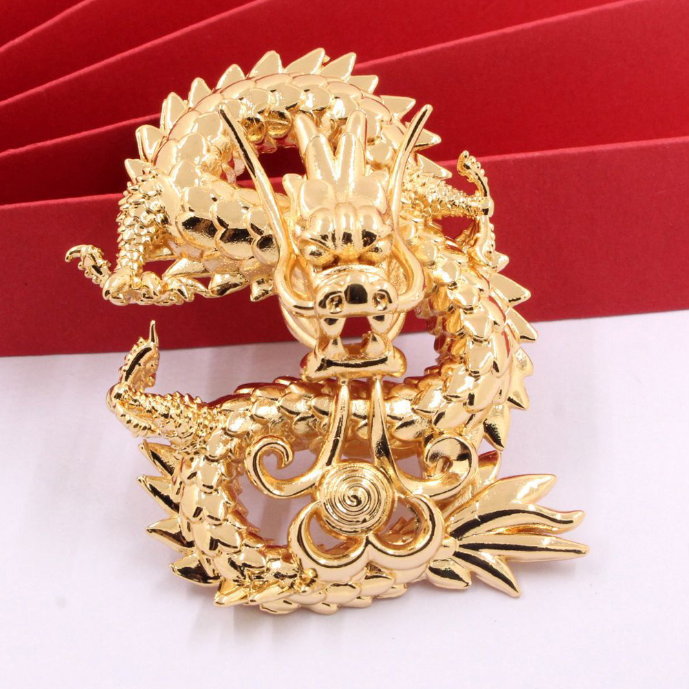 Wedding Supply Decor - จี้มังกรทองเหลืองหล่อ 2 ชิ้น สำหรับตกแต่งและเชื่อมต่อ ใช้ทำเครื่องประดับงานแต่งงาน DIY