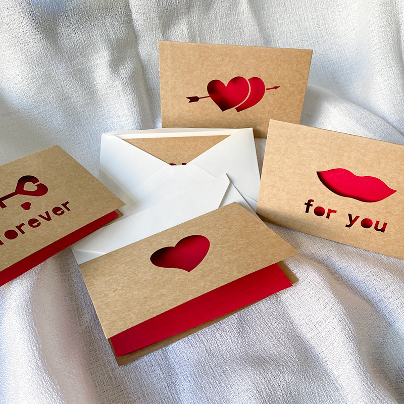 การ์ดของขวัญรัก กระดาษคราฟท์สี - Wedding Supply Business บทวิจารณ์และราคา