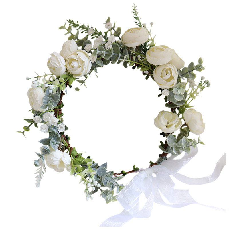 ใหม่Camelliaดอกไม้พวงหรีดมงกุฎ - Wedding Arch Flower บทวิจารณ์และราคา