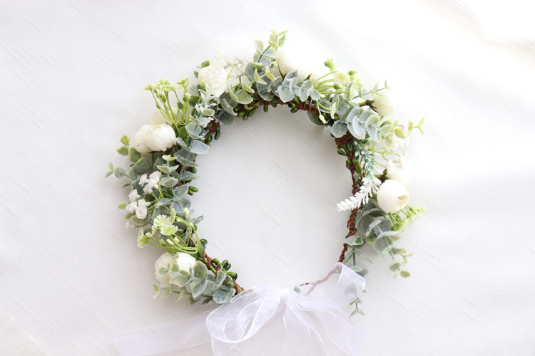 ใหม่Camelliaดอกไม้พวงหรีดมงกุฎ - Wedding Arch Flower บทวิจารณ์และราคา