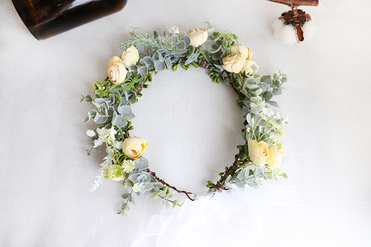 ใหม่Camelliaดอกไม้พวงหรีดมงกุฎ - Wedding Arch Flower บทวิจารณ์และราคา