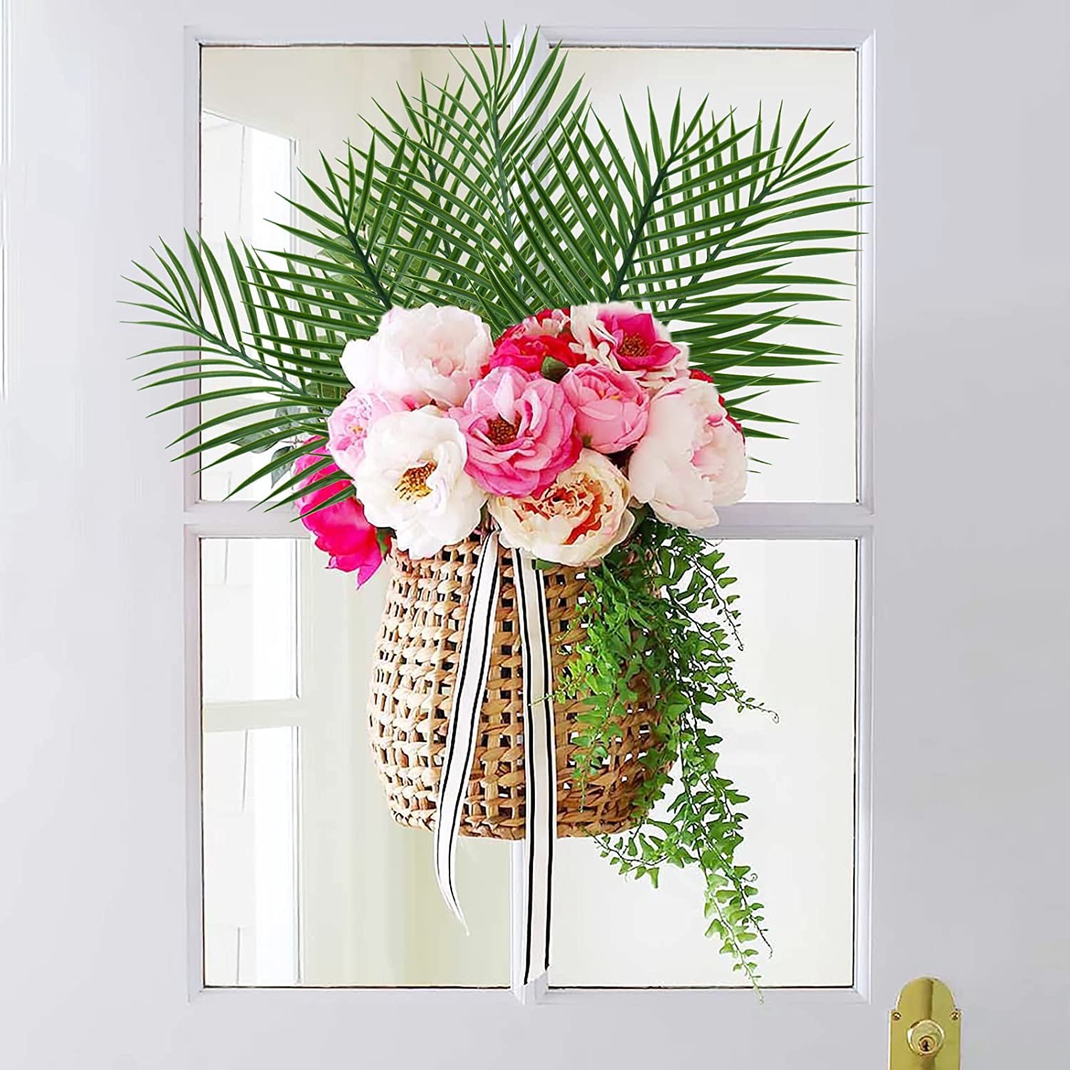 5 ชิ้น Golden ประดิษฐ์ใบปาล์มป - Flower Girl Basket บทวิจารณ์และราคา