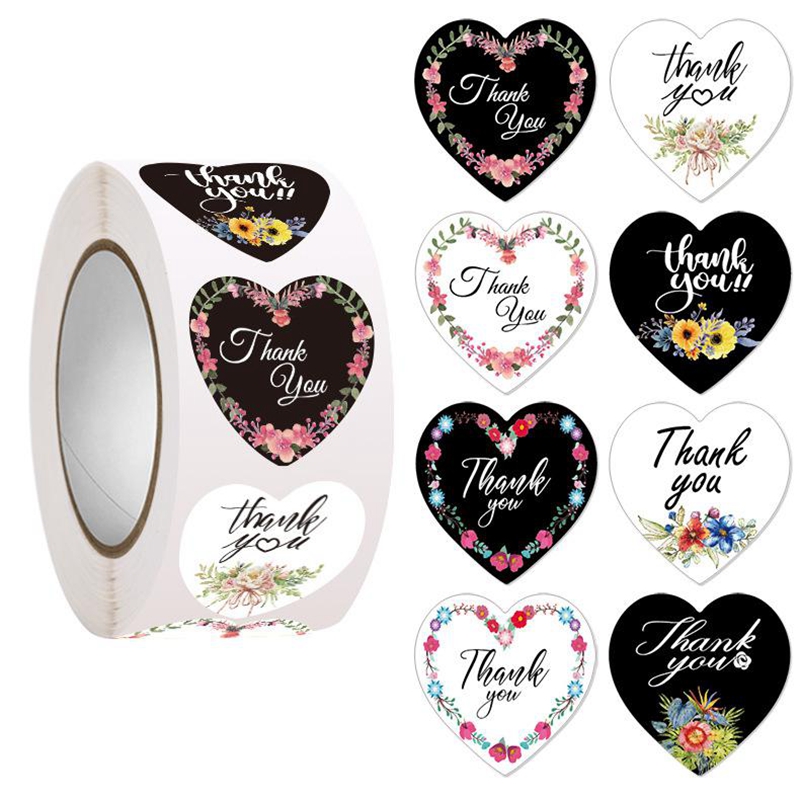 100-500pcs หัวใจสติกเกอร์ดอกไม - Wedding Supply Business บทวิจารณ์และราคา
