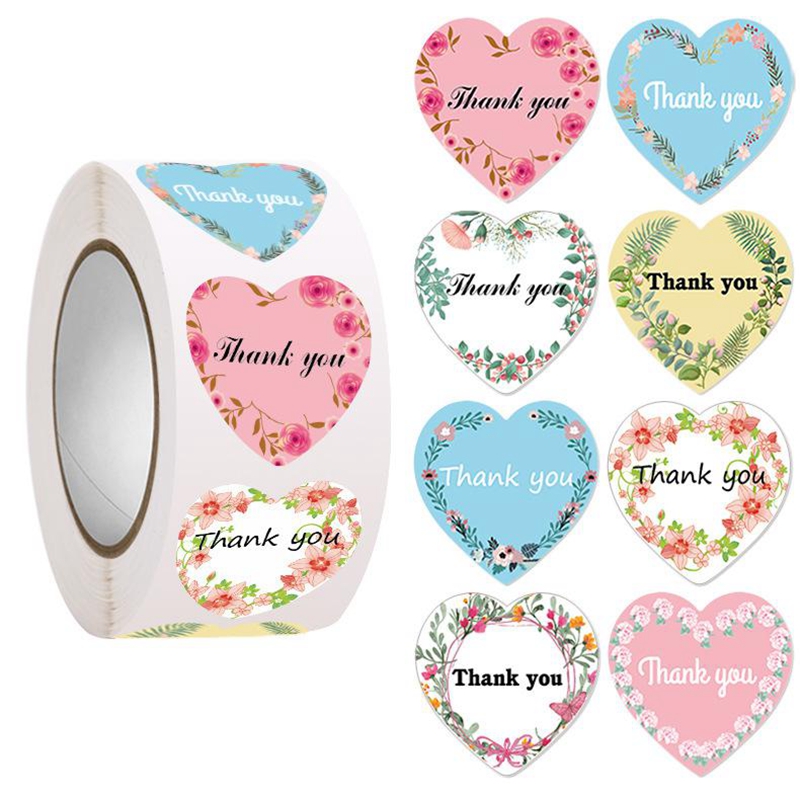 100-500pcs หัวใจสติกเกอร์ดอกไม - Wedding Supply Business บทวิจารณ์และราคา