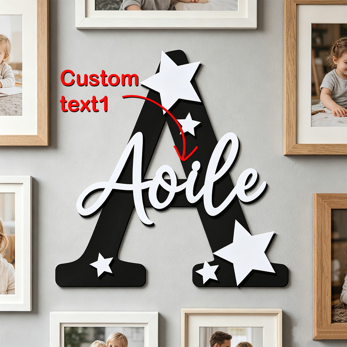 ป้ายชื่อไม้รูปดาว 1 ชิ้น แบบกำ - Wedding Souvenir บทวิจารณ์และราคา