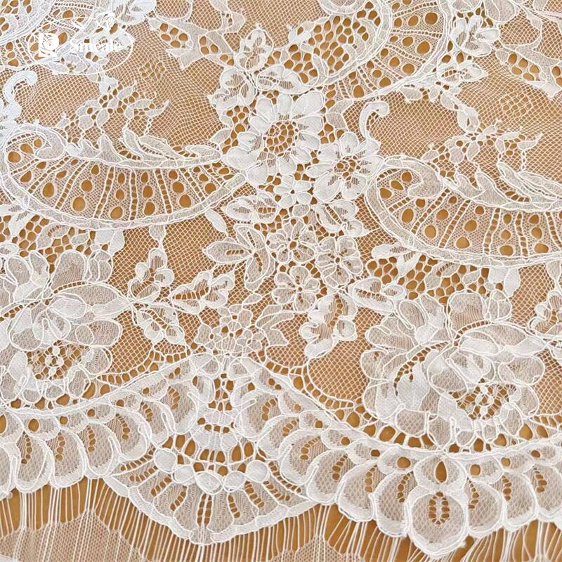 3 เมตร ผ้าลูกไม้ปักลายขอบแบบทำ - Wedding Dress Supply บทวิจารณ์และราคา