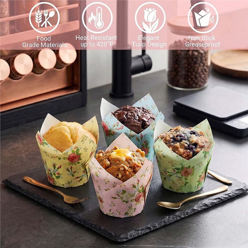 กระดาษรองอบเค้ก/คัพเค้ก ลายดอก - Wedding Cake Supply บทวิจารณ์และราคา
