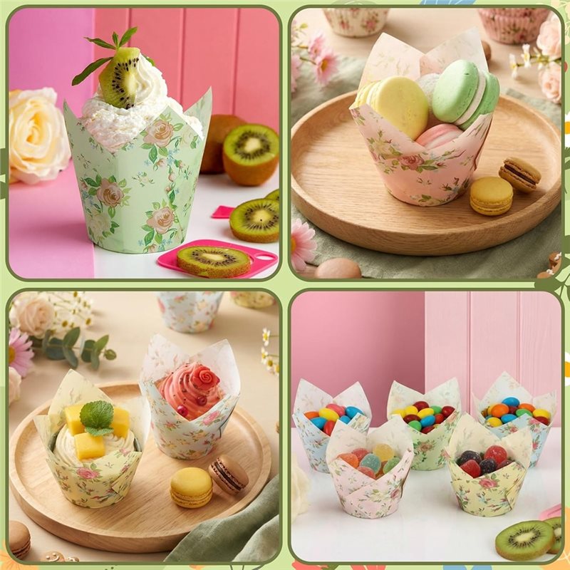 กระดาษรองอบเค้ก/คัพเค้ก ลายดอก - Wedding Cake Supply บทวิจารณ์และราคา