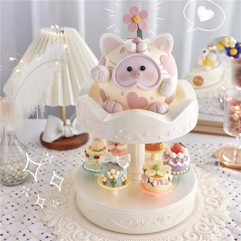 2 ชั้นอัตโนมัติหมุนเค้กซูชิขนม - Wedding Cake Supply บทวิจารณ์และราคา