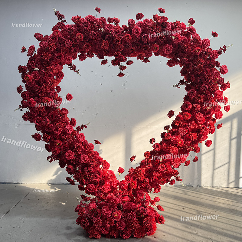 ดอกไม้ประดิษฐ์รูปโค้งหัวใจสีแด - Wedding Arch Flower บทวิจารณ์และราคา