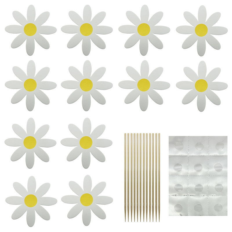 12 ชิ้น Daisy ดอกไม้ Cupcake T - Wedding Cake Supply บทวิจารณ์และราคา