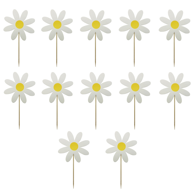 12 ชิ้น Daisy ดอกไม้ Cupcake T - Wedding Cake Supply บทวิจารณ์และราคา