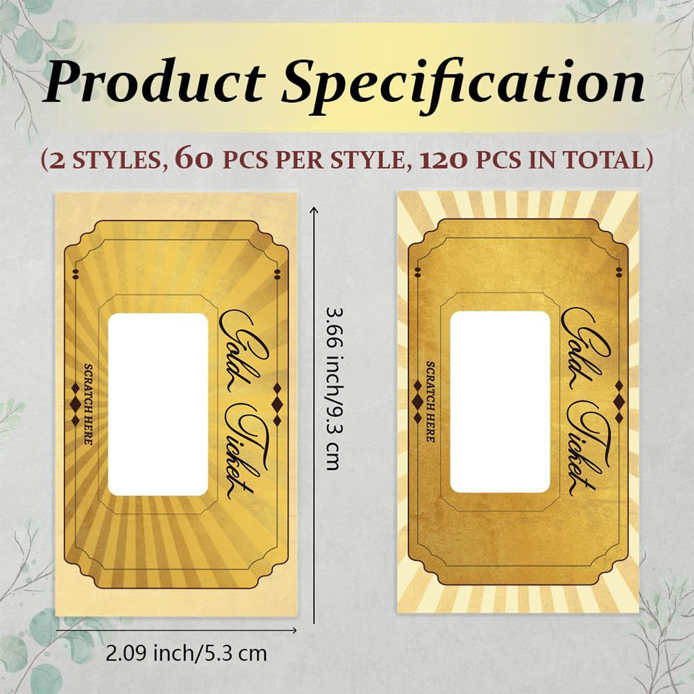 สติกเกอร์การ์ดขูดทองคำเปล่า 20 - Wedding Supply Business บทวิจารณ์และราคา