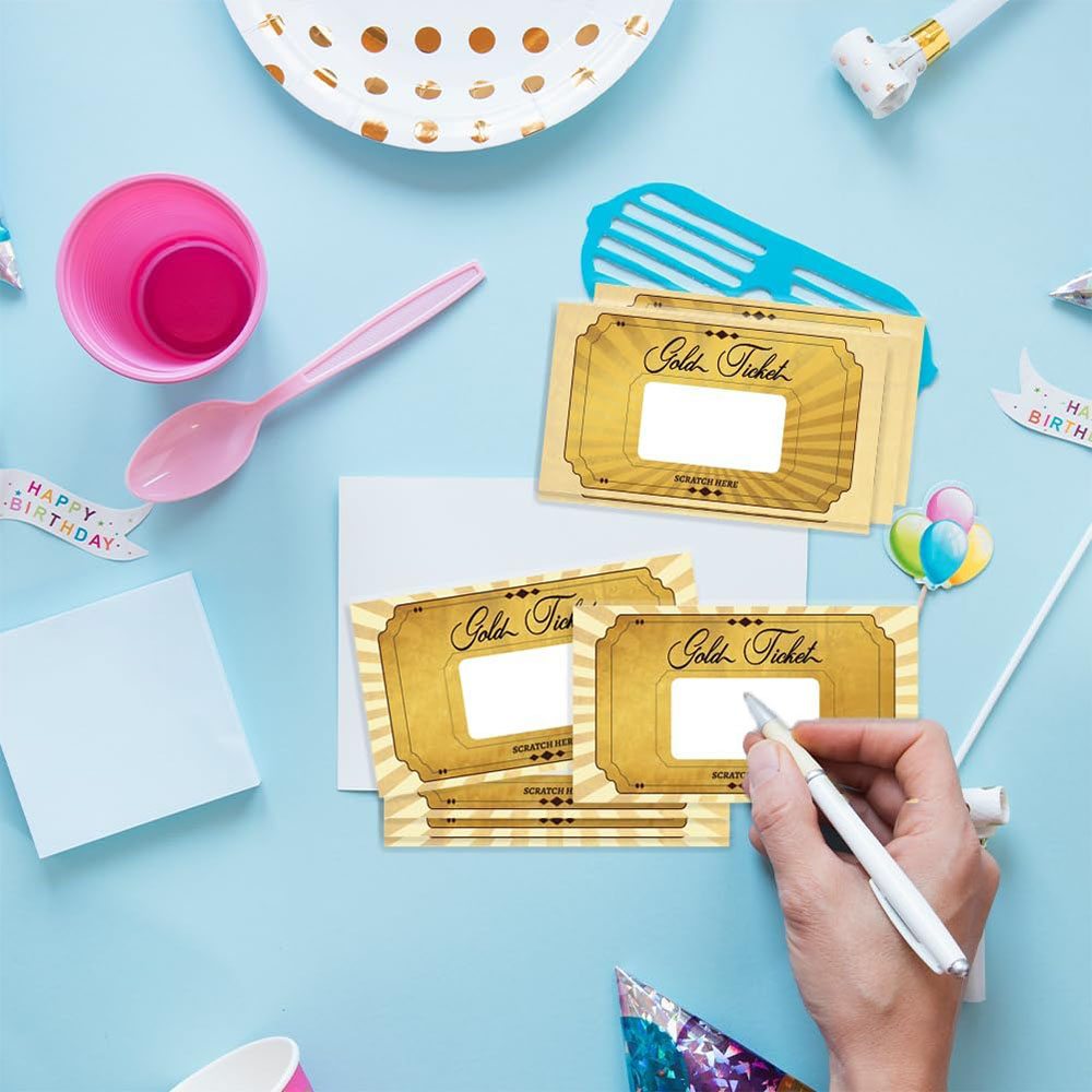 สติกเกอร์การ์ดขูดทองคำเปล่า 20 - Wedding Supply Business บทวิจารณ์และราคา